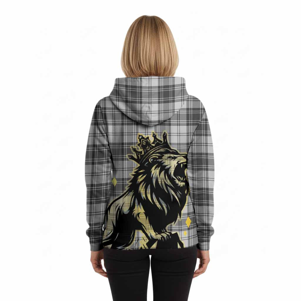 Glen Tartan Family Crest Hoodie Crowned Lion Roaring