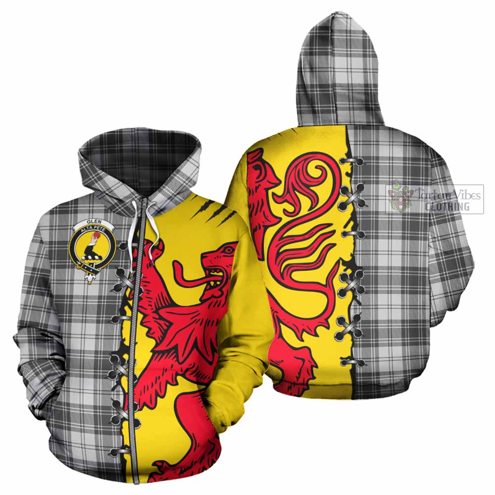 Glen Tartan Family Crest Hoodie Lion Rampant Honor - Tartan Vibes Clothing