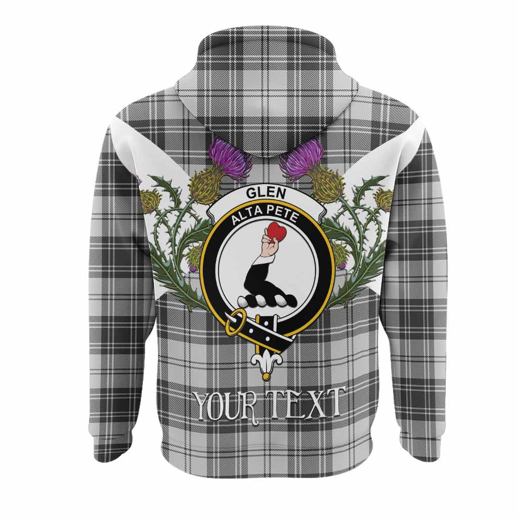 Glen Tartan Family Crest Hoodie Scottish Burns Night Thistle Floral