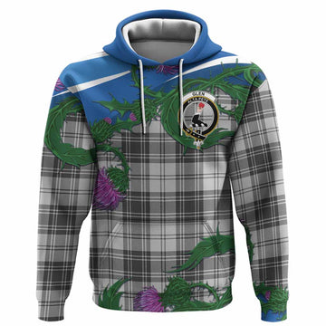 Glen Tartan Family Crest Hoodie Thistle in Minimalism