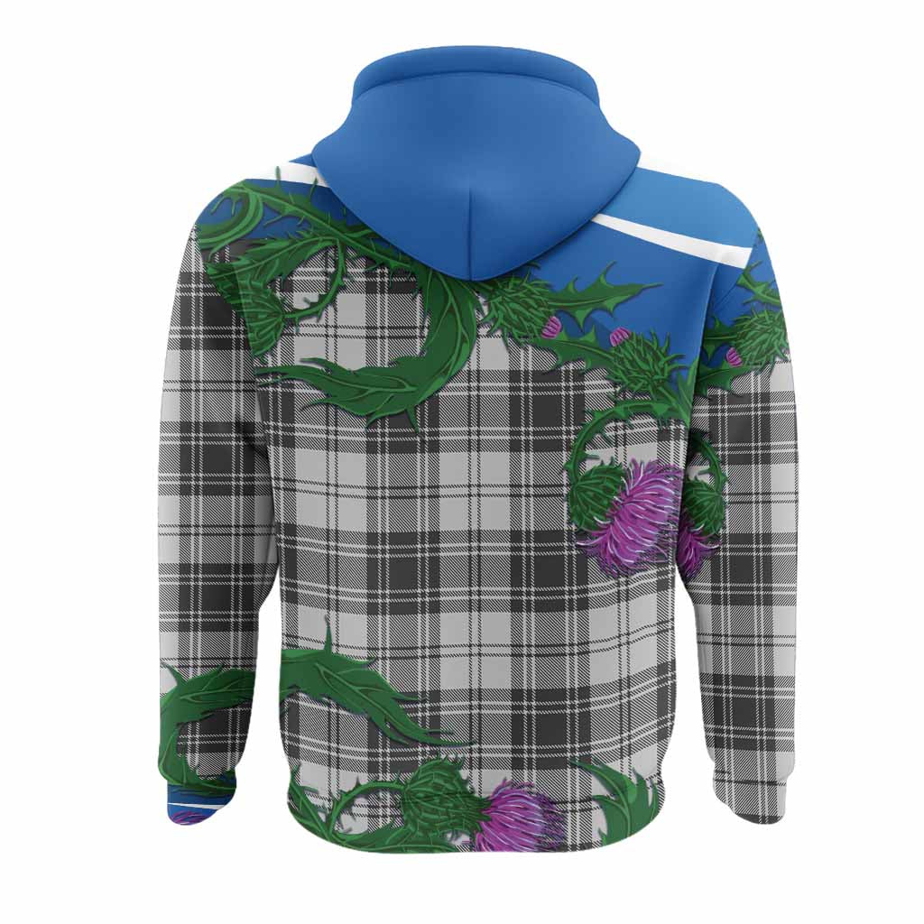Glen Tartan Family Crest Hoodie Thistle in Minimalism