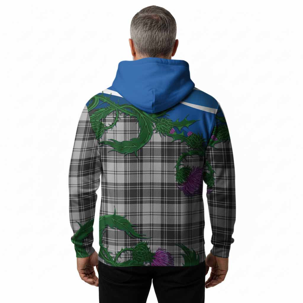 Glen Tartan Family Crest Hoodie Thistle in Minimalism