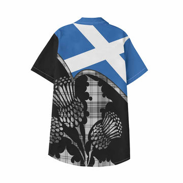 Glen Tartan Family Crest Kid Hawaiian Shirt Scotland Thistle Floral Flag Style