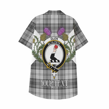 Glen Tartan Family Crest Kid Hawaiian Shirt Scottish Burns Night Thistle Floral
