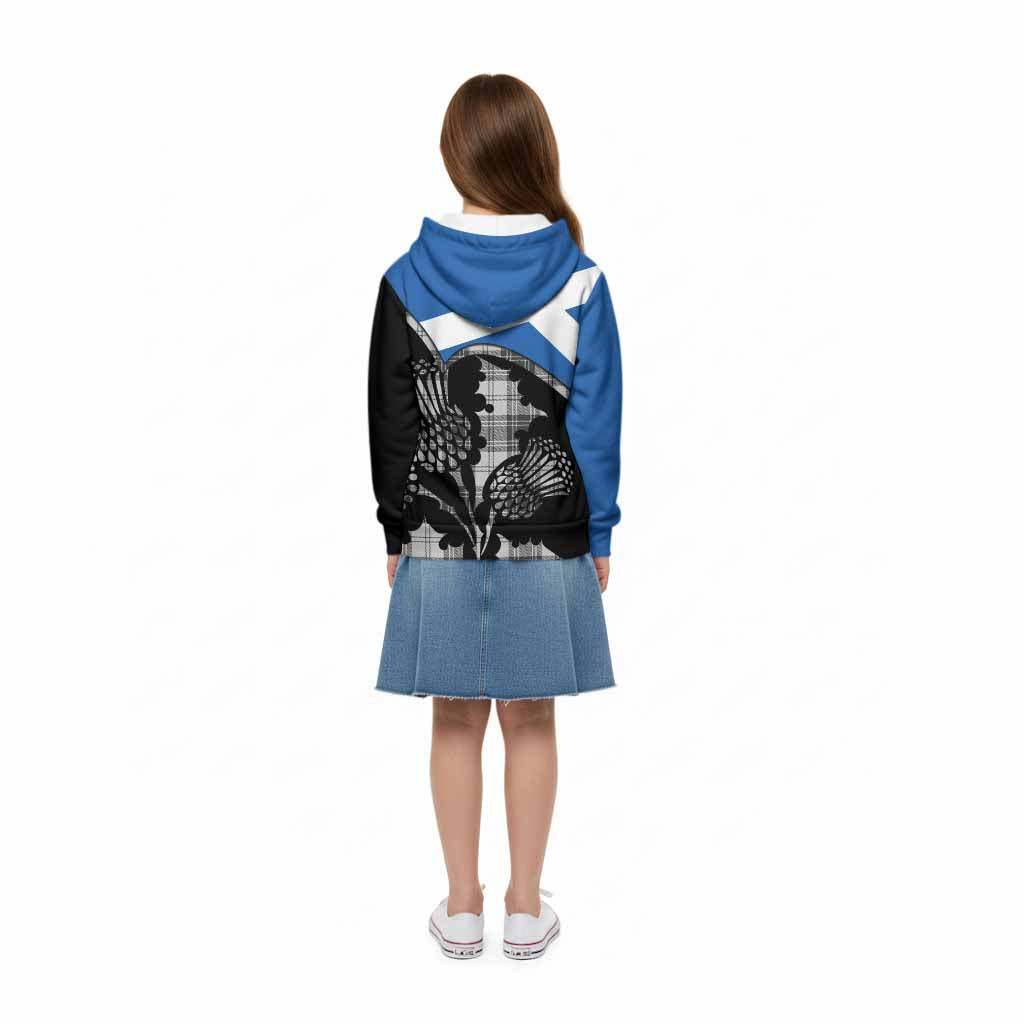 Glen Tartan Family Crest Kid Hoodie Scotland Thistle Floral Flag Style