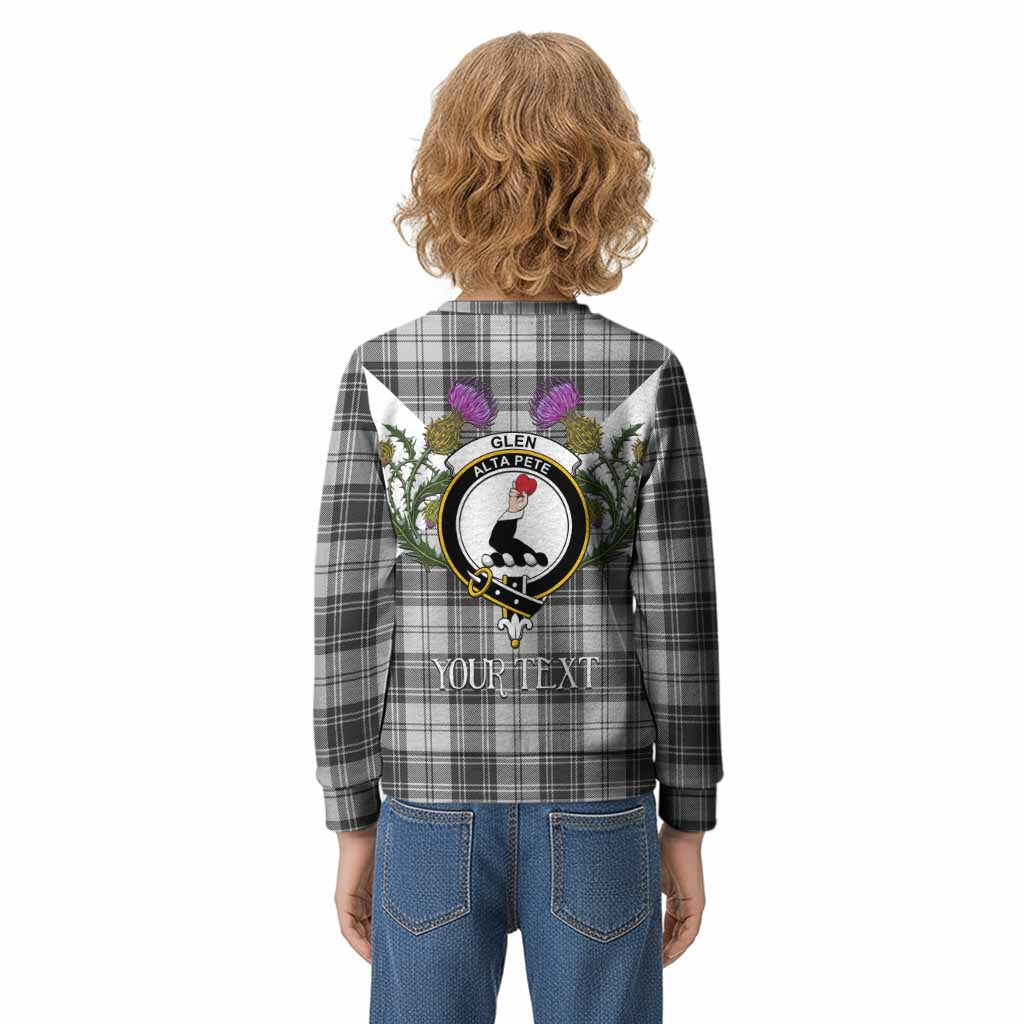 Glen Tartan Family Crest Kid Knitted Sweatshirt Scottish Burns Night Thistle Floral