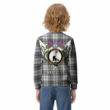 Glen Tartan Family Crest Kid Knitted Sweatshirt Scottish Burns Night Thistle Floral