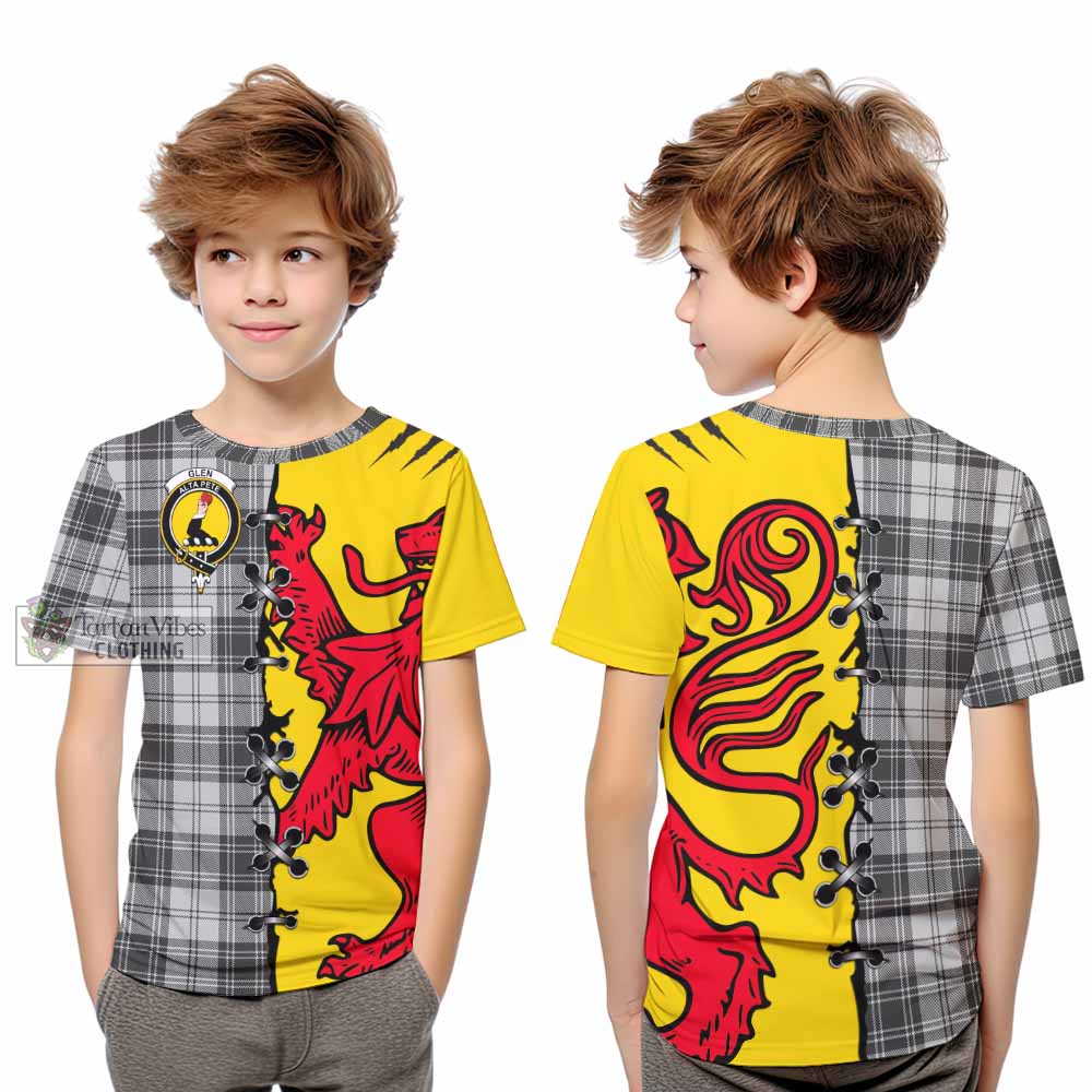 Glen Tartan Family Crest Kid T-shirt Lion Rampant Honor - Tartan Vibes Clothing