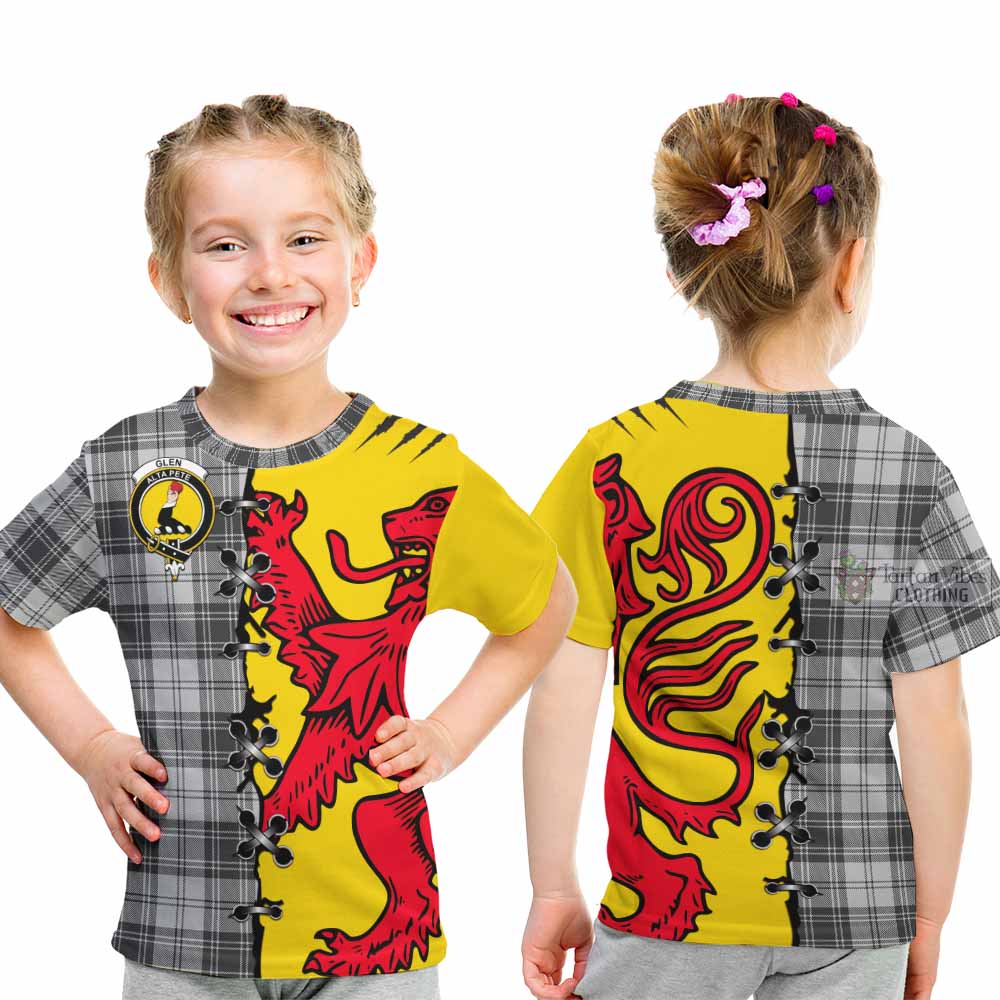 Glen Tartan Family Crest Kid T-shirt Lion Rampant Honor - Tartan Vibes Clothing