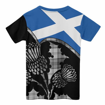 Glen Tartan Family Crest Kid T-shirt Scotland Thistle Floral Flag Style