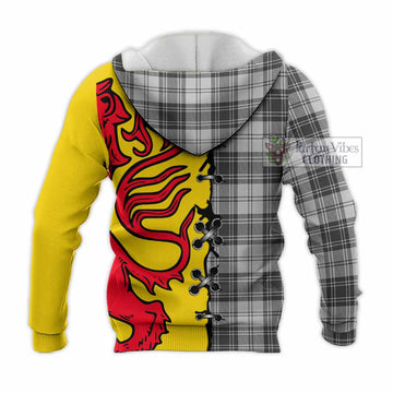Glen Tartan Family Crest Knitted Hoodie Lion Rampant Honor