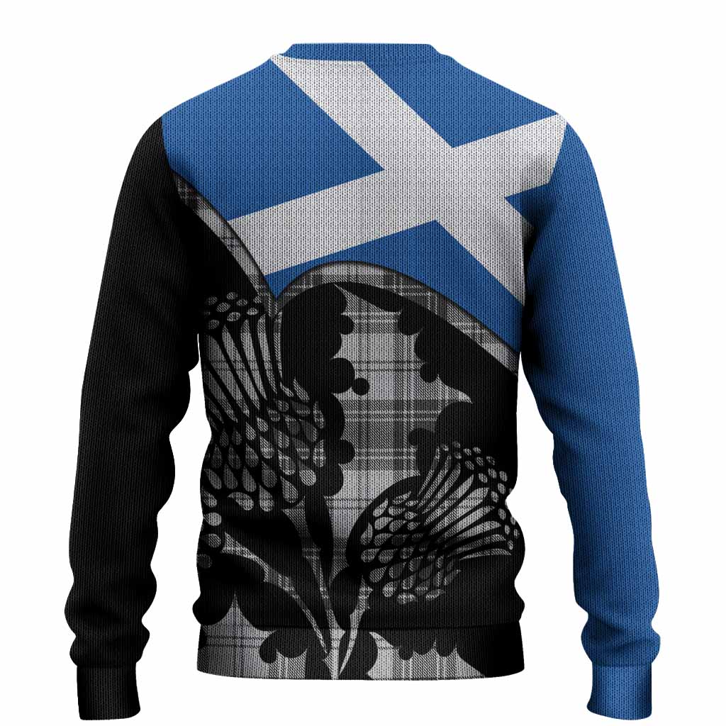 Glen Tartan Family Crest Knitted Sweater Scotland Thistle Floral Flag Style
