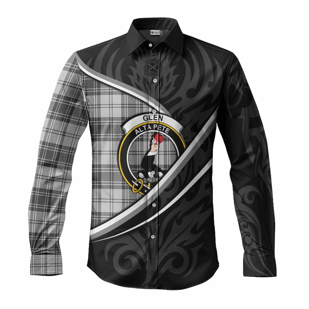 Glen Tartan Family Crest Long Sleeve Button Shirts Celtic Scottish Thistle Floral - Tartan Vibes Clothing
