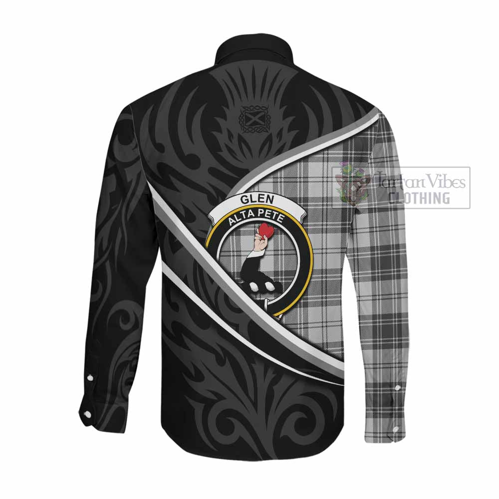 Glen Tartan Family Crest Long Sleeve Button Shirts Celtic Scottish Thistle Floral - Tartan Vibes Clothing