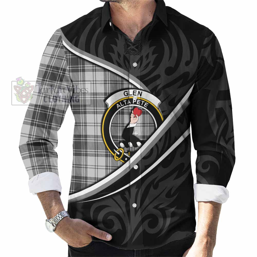 Glen Tartan Family Crest Long Sleeve Button Shirts Celtic Scottish Thistle Floral - Tartan Vibes Clothing