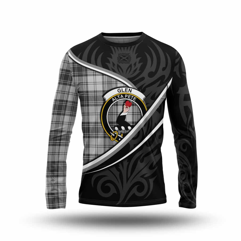 Glen Tartan Family Crest Long Sleeve T-Shirt Celtic Scottish Thistle Floral - Tartan Vibes Clothing