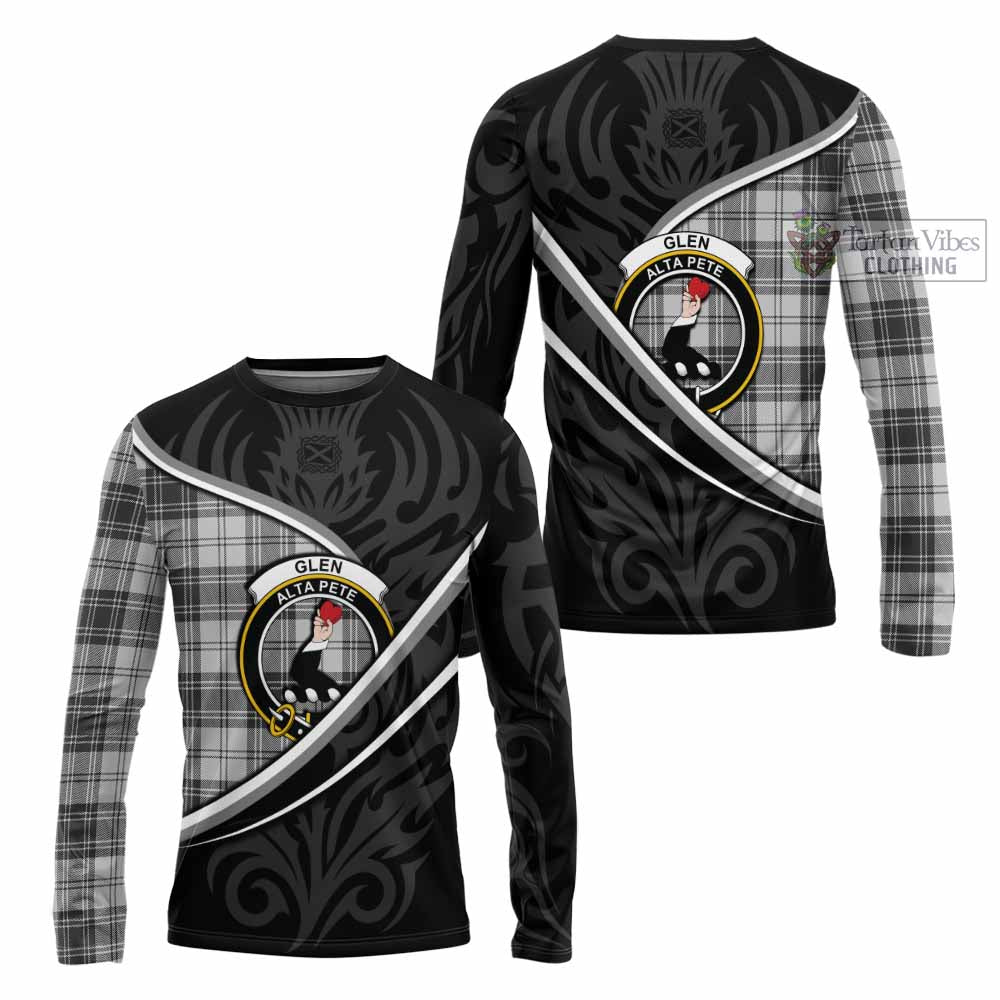 Glen Tartan Family Crest Long Sleeve T-Shirt Celtic Scottish Thistle Floral - Tartan Vibes Clothing
