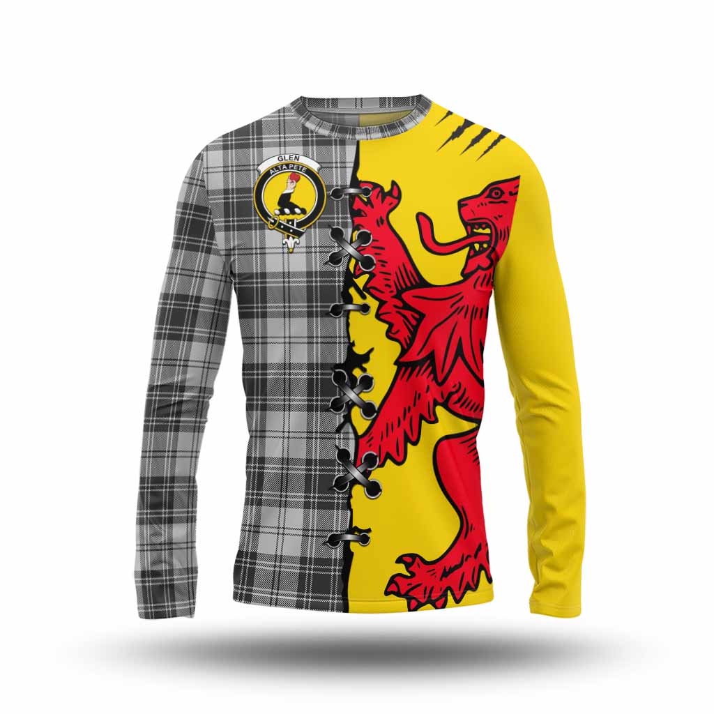 Glen Tartan Family Crest Long Sleeve T-Shirt Lion Rampant Honor - Tartan Vibes Clothing