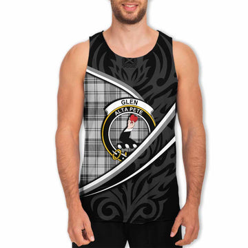 Glen Tartan Family Crest Men Tank Top Celtic Scottish Thistle Floral