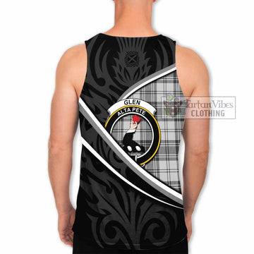 Glen Tartan Family Crest Men Tank Top Celtic Scottish Thistle Floral