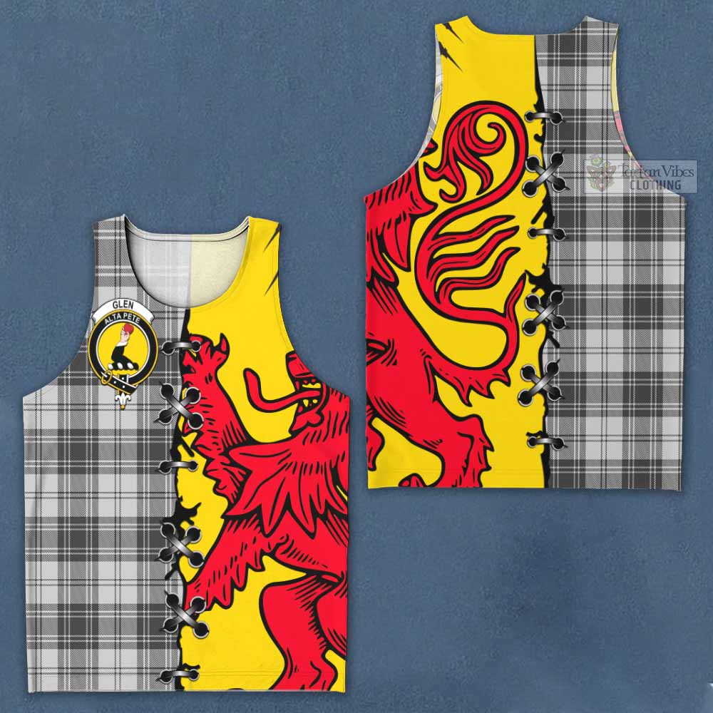 Glen Tartan Family Crest Men Tank Top Lion Rampant Honor - Tartan Vibes Clothing