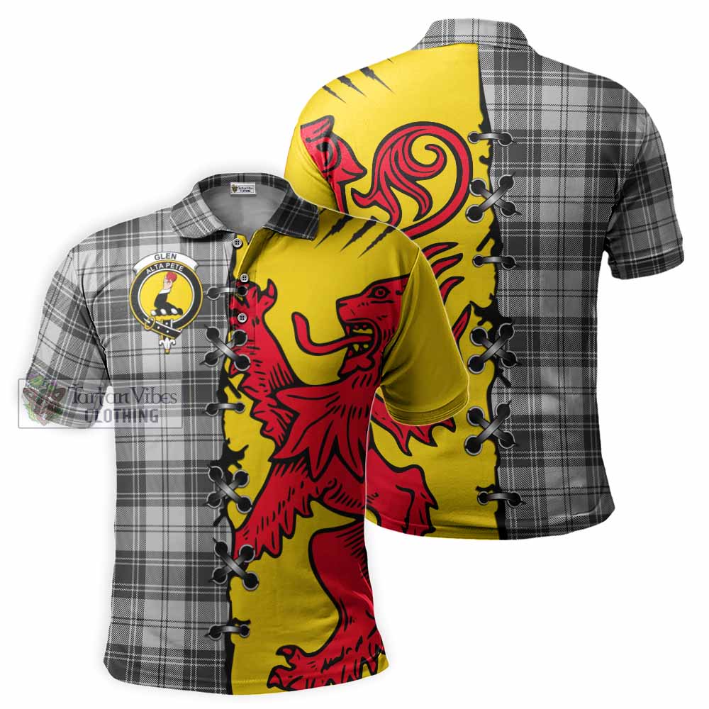 Glen Tartan Family Crest Polo Shirt Lion Rampant Honor - Tartan Vibes Clothing