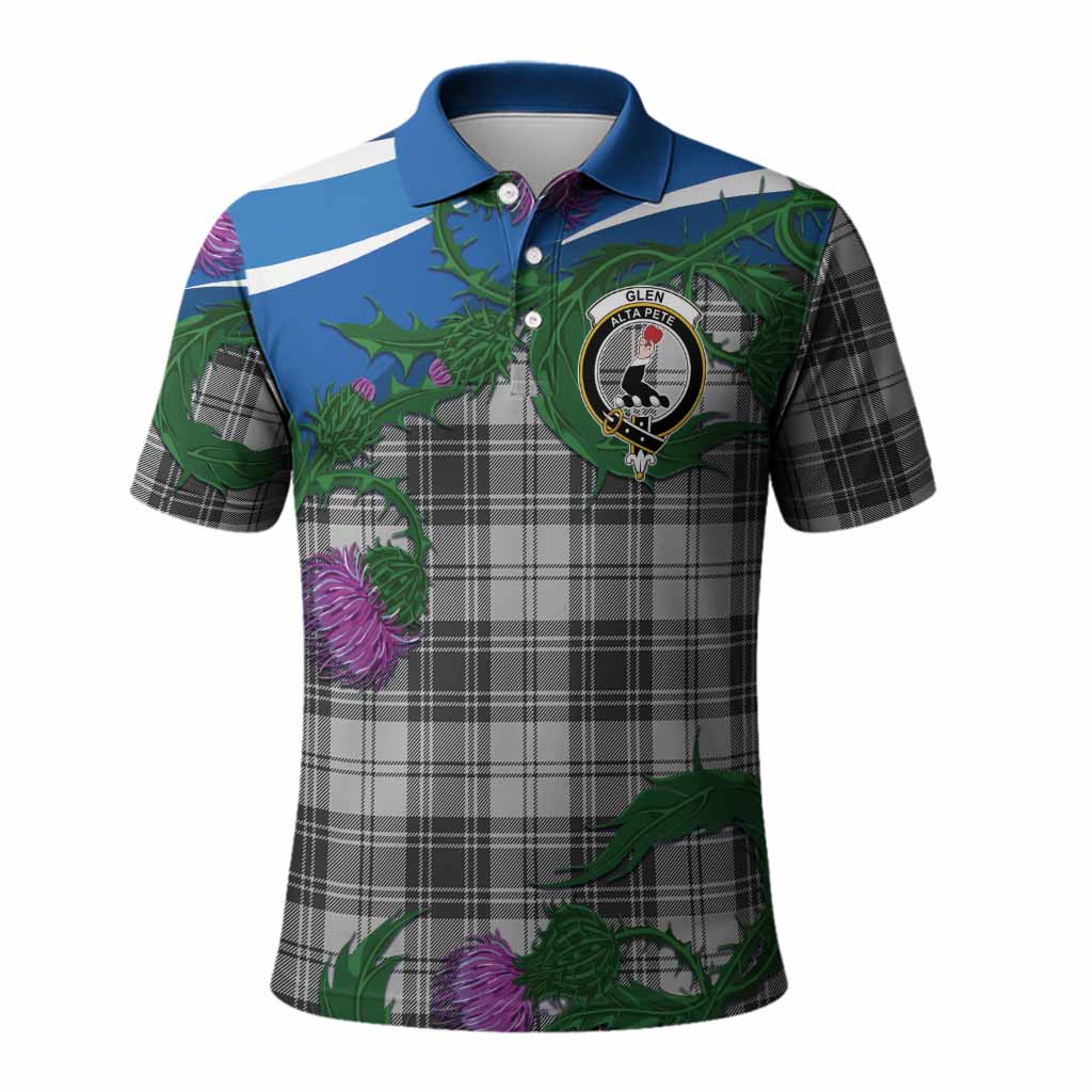 Glen Tartan Family Crest Polo Shirt Thistle in Minimalism