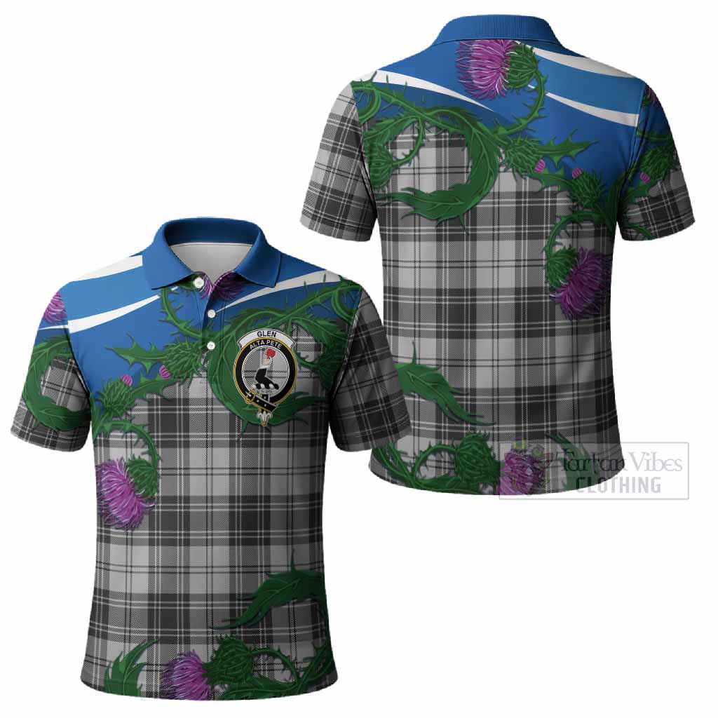 Glen Tartan Family Crest Polo Shirt Thistle in Minimalism