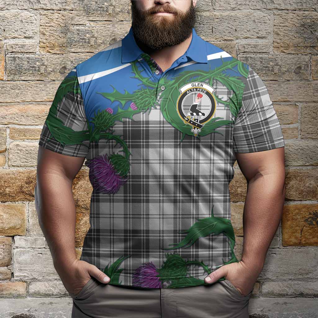 Glen Tartan Family Crest Polo Shirt Thistle in Minimalism