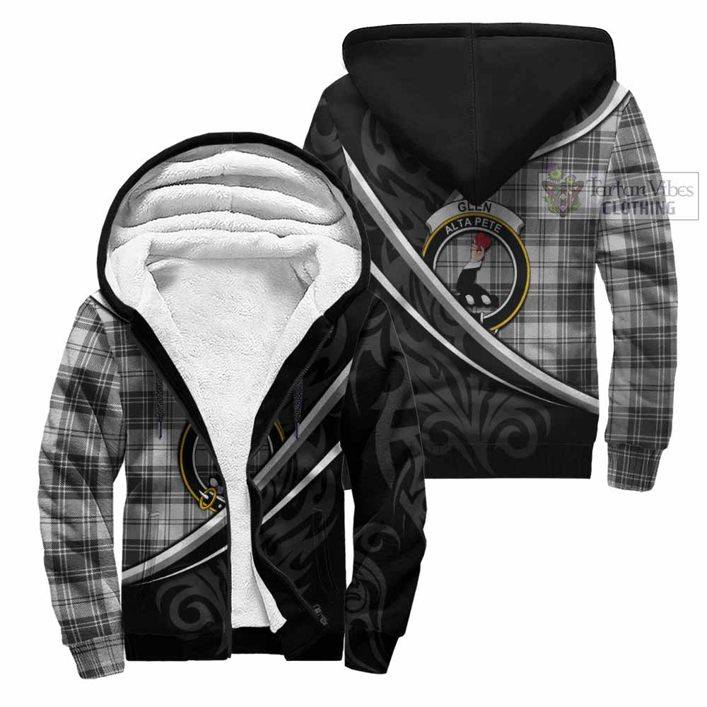 Glen Tartan Family Crest Sherpa Hoodie Celtic Scottish Thistle Floral - Tartan Vibes Clothing