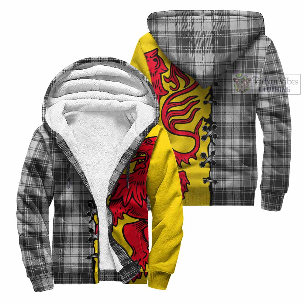 Glen Tartan Family Crest Sherpa Hoodie Lion Rampant Honor - Tartan Vibes Clothing