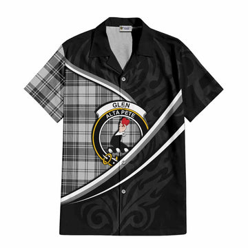 Glen Tartan Family Crest Short Sleeve Button Shirt Celtic Scottish Thistle Floral - Tartan Vibes Clothing