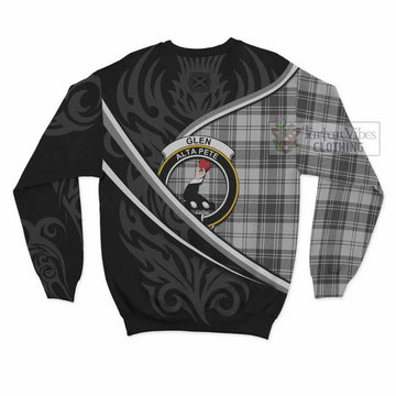 Glen Tartan Family Crest Sweatshirt Celtic Scottish Thistle Floral