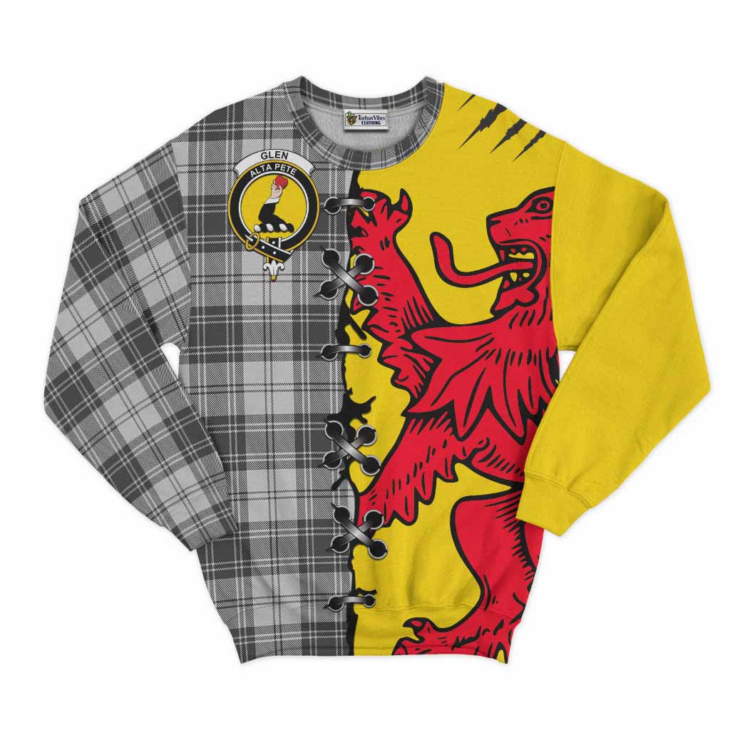 Glen Tartan Family Crest Sweatshirt Lion Rampant Honor - Tartan Vibes Clothing