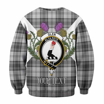 Glen Tartan Family Crest Sweatshirt Scottish Burns Night Thistle Floral