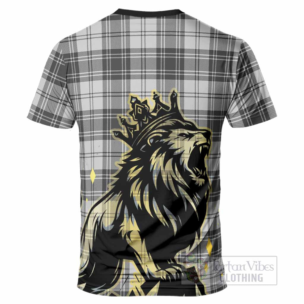 Glen Tartan Family Crest T-Shirt Crowned Lion Roaring