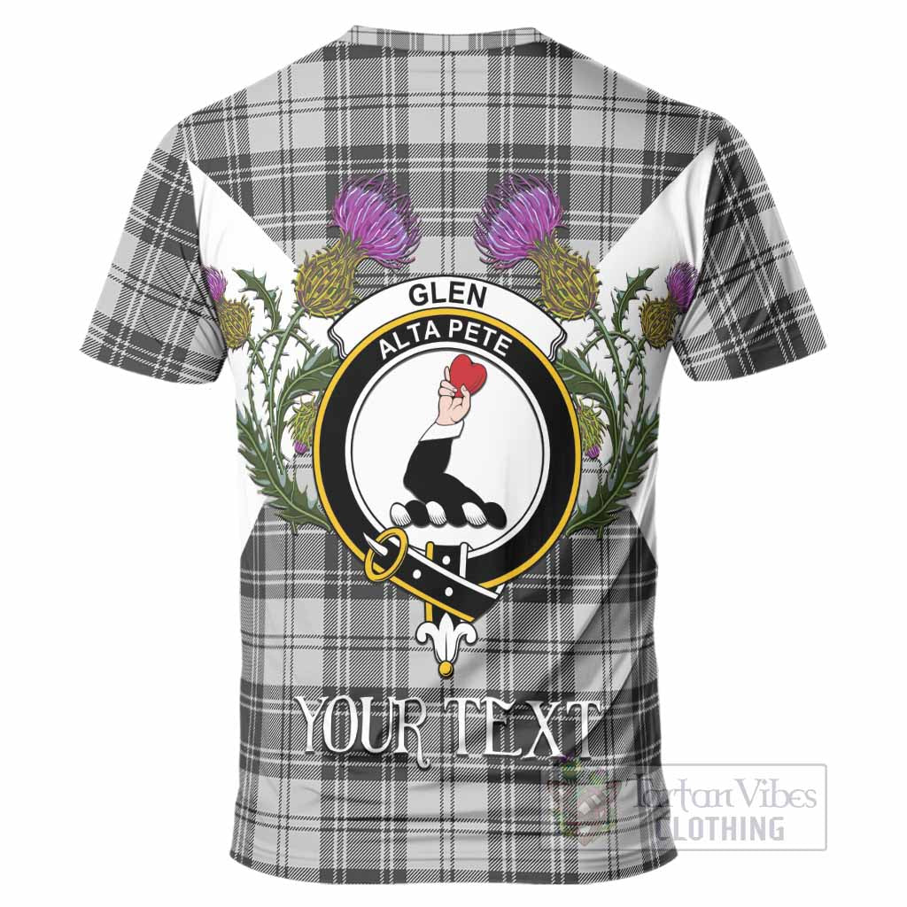 Glen Tartan Family Crest T-Shirt Scottish Burns Night Thistle Floral