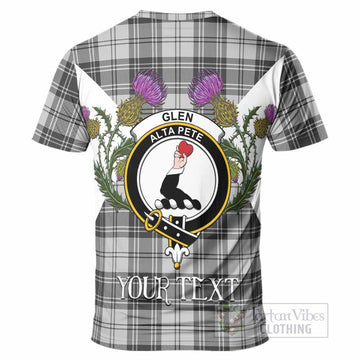Glen Tartan Family Crest T-Shirt Scottish Burns Night Thistle Floral