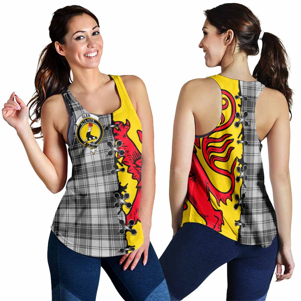 Glen Tartan Family Crest Women Racerback Tanks Lion Rampant Honor - Tartan Vibes Clothing