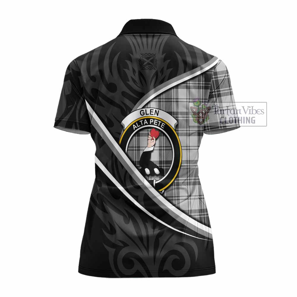 Glen Tartan Family Crest Women's Polo Shirt Celtic Scottish Thistle Floral - Tartan Vibes Clothing