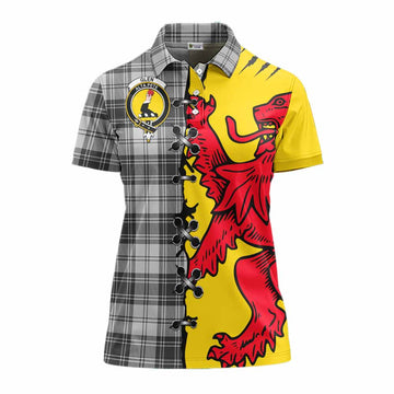 Glen Tartan Family Crest Women's Polo Shirt Lion Rampant Honor