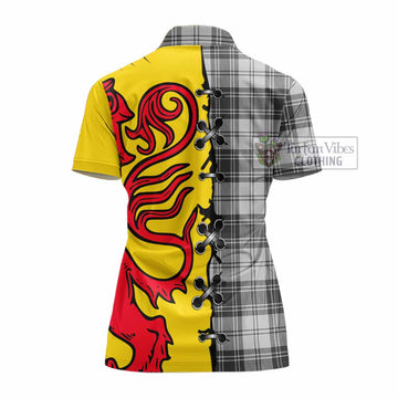 Glen Tartan Family Crest Women's Polo Shirt Lion Rampant Honor