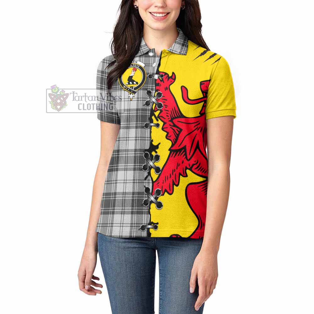 Glen Tartan Family Crest Women's Polo Shirt Lion Rampant Honor - Tartan Vibes Clothing