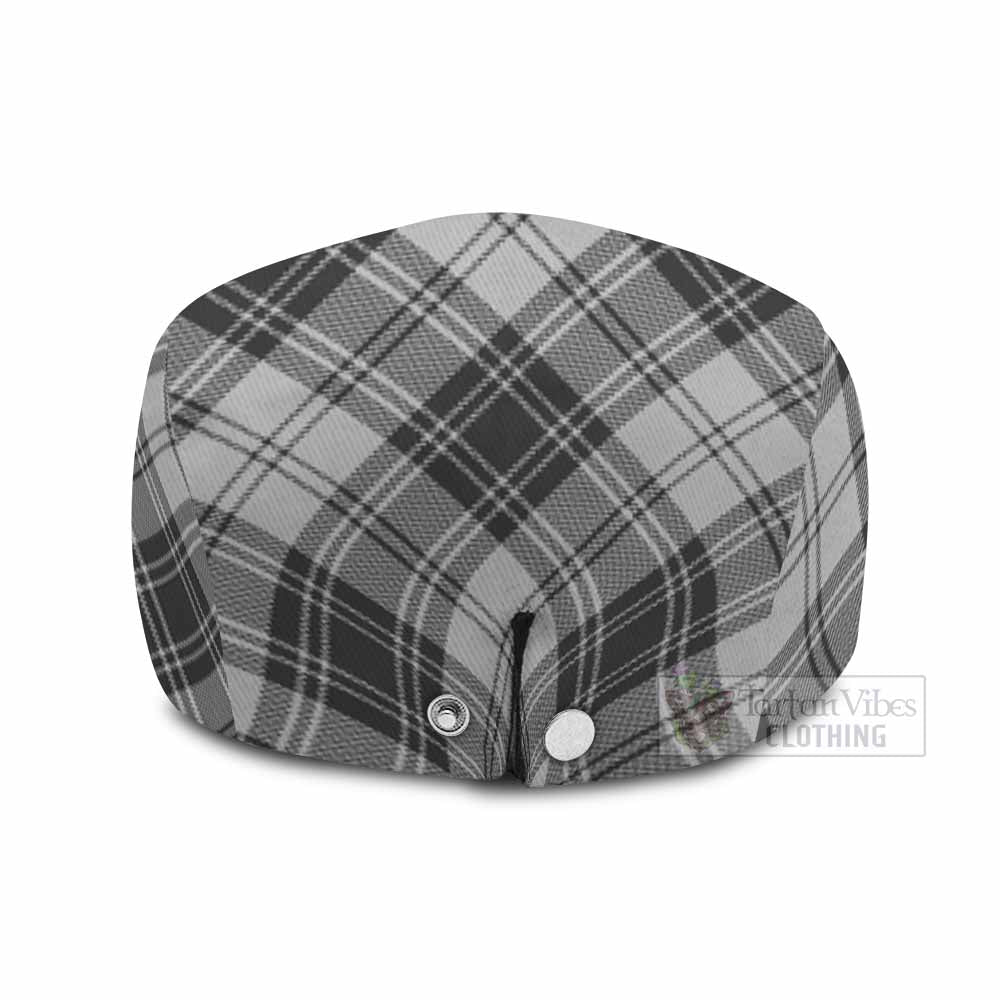 Glen Tartan Flat Cap, Jeff Cap Cross Style with Family Crest - Tartan Vibes Clothing