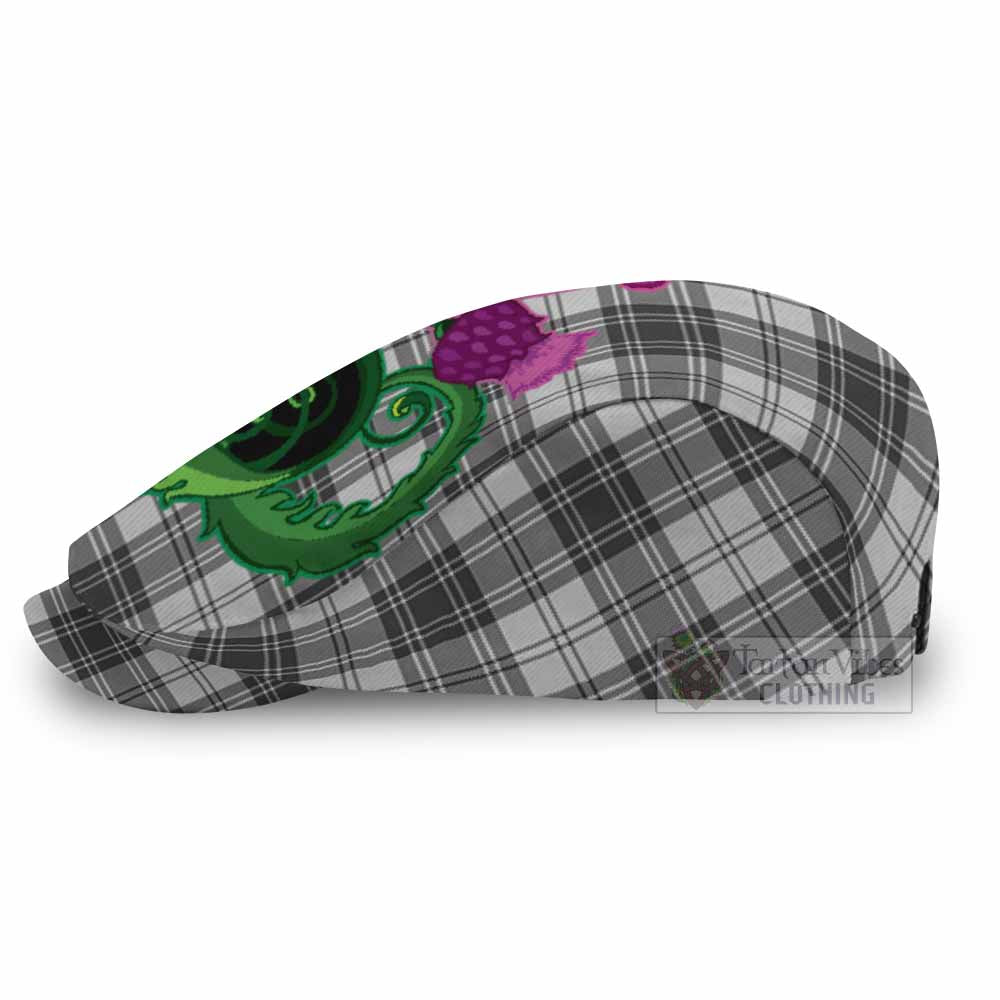 Glen Tartan Flat Cap, Jeff Cap Traditional Scottish Thistle