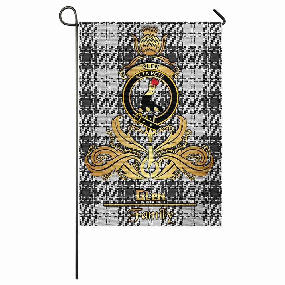 Glen Tartan Garden Flag with Highland Thistle Cherish Family Crest Style - Tartan Vibes Clothing