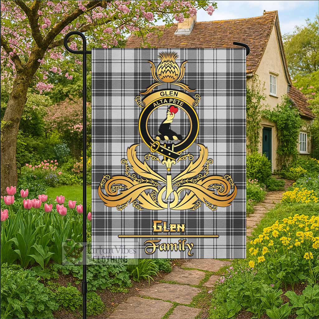 Glen Tartan Garden Flag with Highland Thistle Cherish Family Crest Style - Tartan Vibes Clothing
