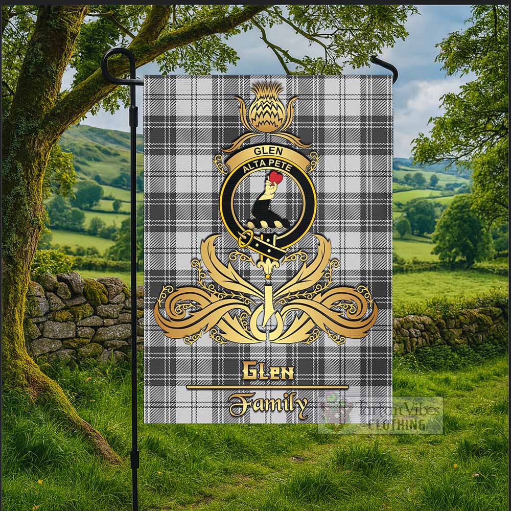 Glen Tartan Garden Flag with Highland Thistle Cherish Family Crest Style - Tartan Vibes Clothing
