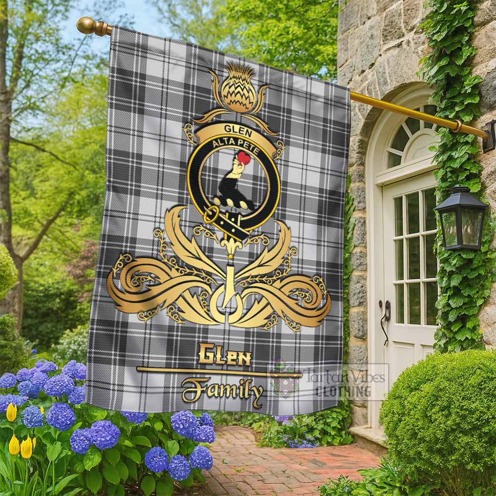 Glen Tartan Garden Flag with Highland Thistle Cherish Family Crest Style - Tartan Vibes Clothing