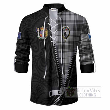 Glen Tartan Ghillie Shirt New Zealand Pattern Unique Zipper Stylized